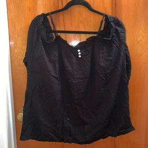 Off shoulder long sleeve shirt